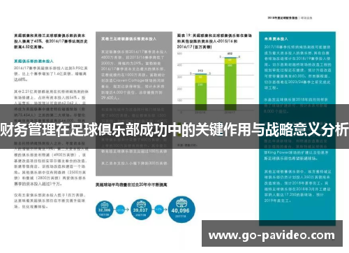 财务管理在足球俱乐部成功中的关键作用与战略意义分析